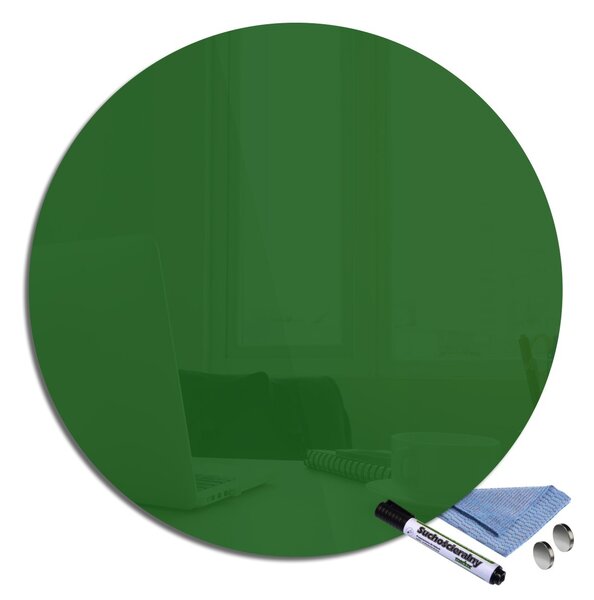 Glasdekor Magnetická skleněná tabule pr.40cm trávově zelená