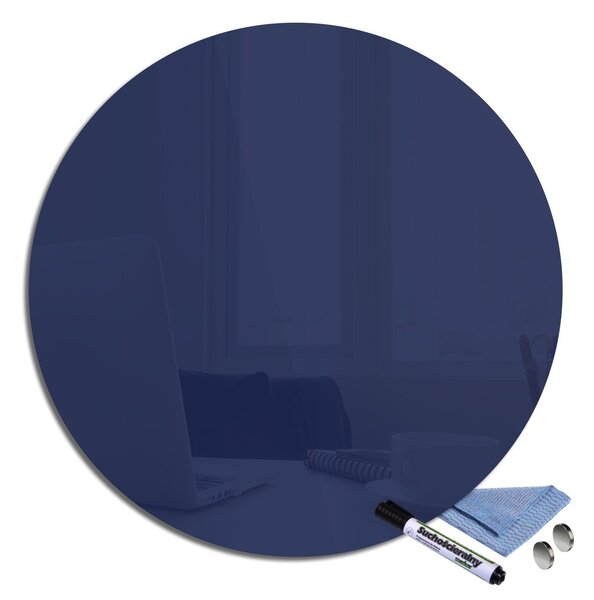Glasdekor Magnetická skleněná tabule kulatá pr.30cm tmavě modrá