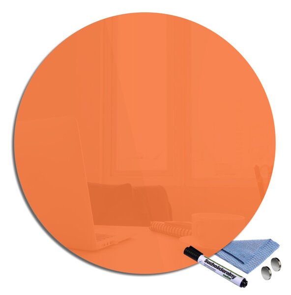 Glasdekor Magnetická skleněná tabule pr.90cm oranžová