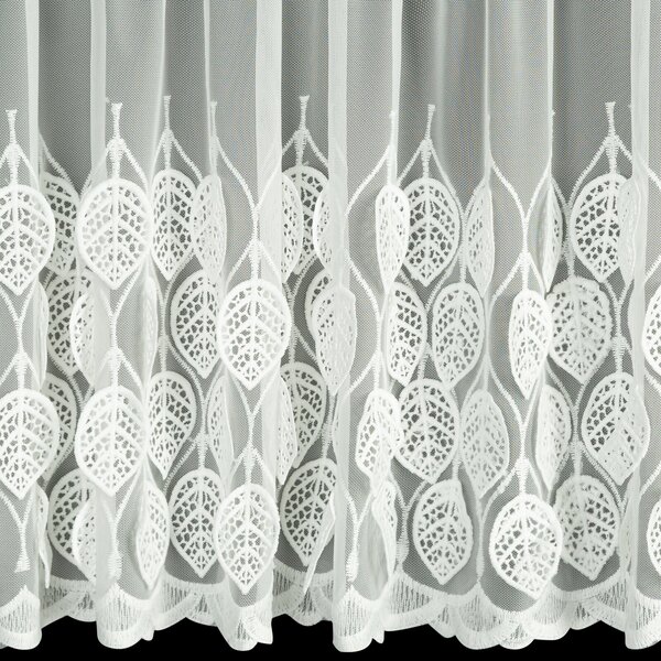ZÁCLONA NA KROUŽCÍCH NIRA 350X150 CM KRÉMOVÁ