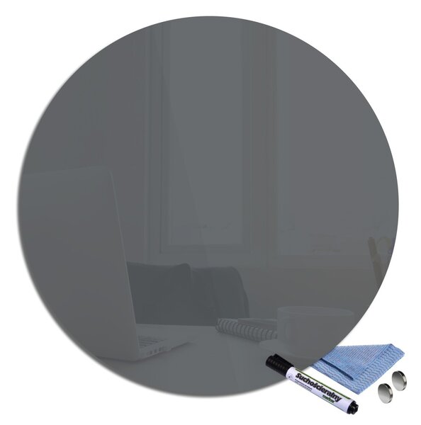 Glasdekor Magnetická skleněná tabule pr.70cm tmavě šedá