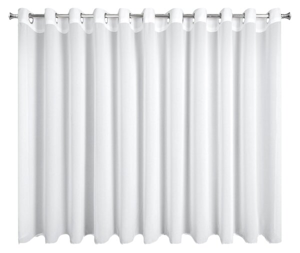 ZÁCLONA NA KROUŽCÍCH DEBRA 400X160 CM BÍLÁ