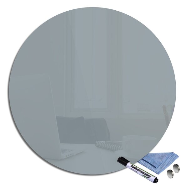 Glasdekor Magnetická skleněná tabule pr.70cm světle šedá