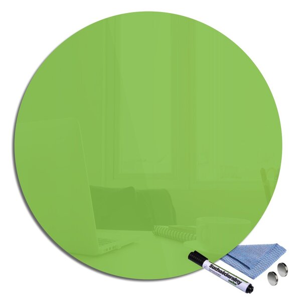 Glasdekor Magnetická skleněná tabule kulatá pr.30cm apple zelená