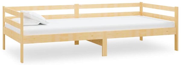Válenda s matrací 90 x 200 cm masivní borové dřevo 3083574