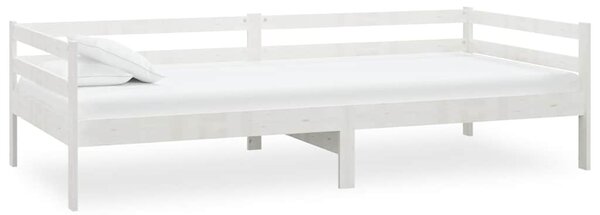 Válenda s matrací 90 x 200 cm bílá masivní borové dřevo 3083575