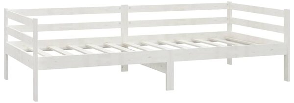 Válenda s matrací 90 x 200 cm bílá masivní borové dřevo 3083575