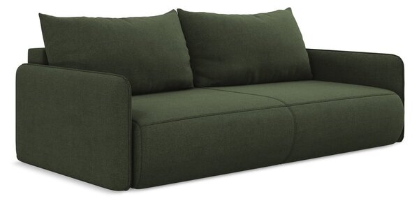 Zelená rozkládací/s úložným prostorem pohovka 216 cm Nanea – Makamii