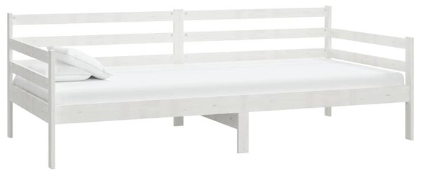Denní postel s matrací 90 x 200 cm bílá masivní borové dřevo 3083600