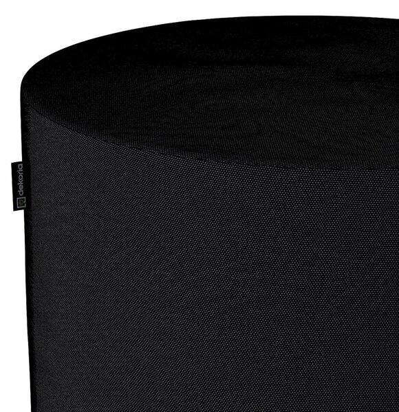 Sedák Barrel- válec pevný barva černá látka pletený vzor
