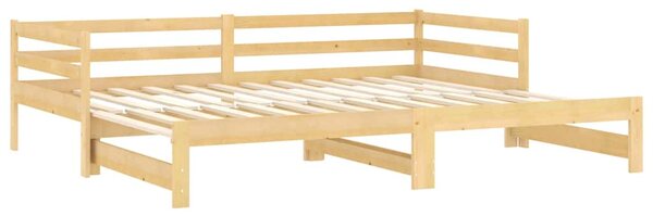 Výsuvná válenda 2× (90 x 200 cm) masivní borové dřevo 3083654