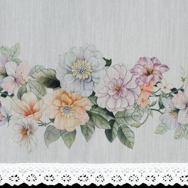 KRÁTKÁ ZÁCLONA NA PÁSCE FLOWERY 150X30 CM KVĚTY