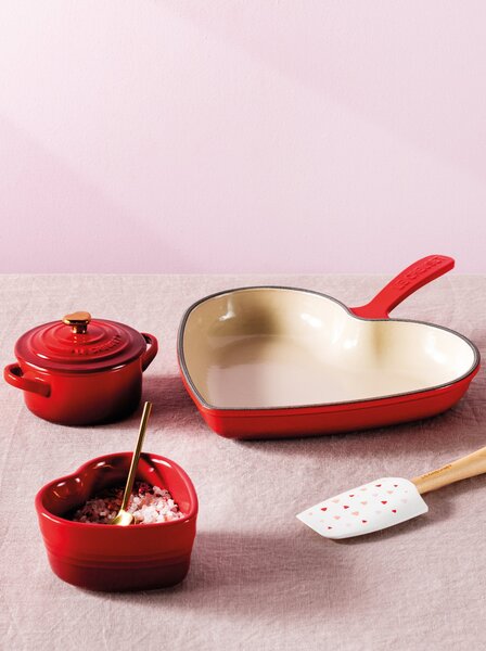 Zapékací a servírovací hrnec Mini Cocotte Heart 250 ml světle růžový