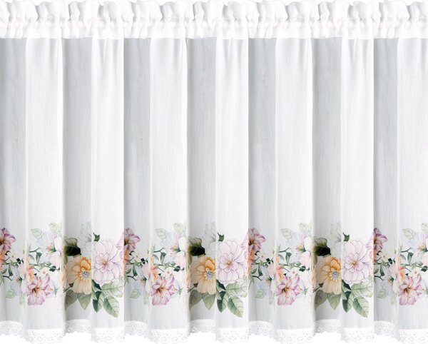 KRÁTKÁ ZÁCLONA NA PÁSCE FLOWERY 150X60 CM KVĚTY