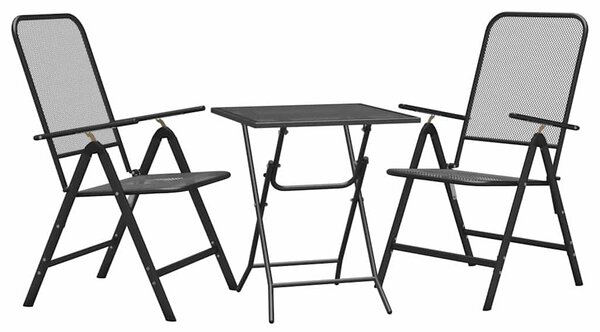 3dílný zahradní jídelní set tahokov antracitový 3084717