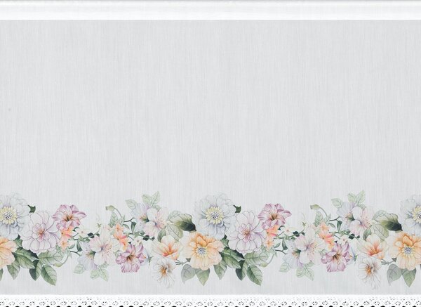 KRÁTKÁ ZÁCLONA NA PÁSCE FLOWERY 150X60 CM KVĚTY