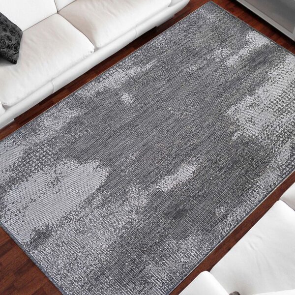Makro Abra Kusový koberec sysalový oboustranný ZARA 10 Abstraktní šedý Rozměr: 80x150 cm