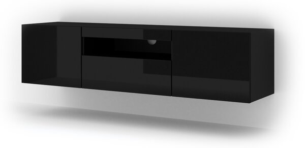 TV stolek/skříňka Aurinko 150 (lesklá černá)
