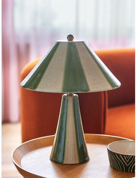 Keramická stolní lampa s keramickým stínidlem (výška 35 cm) Olive – Bloomingville