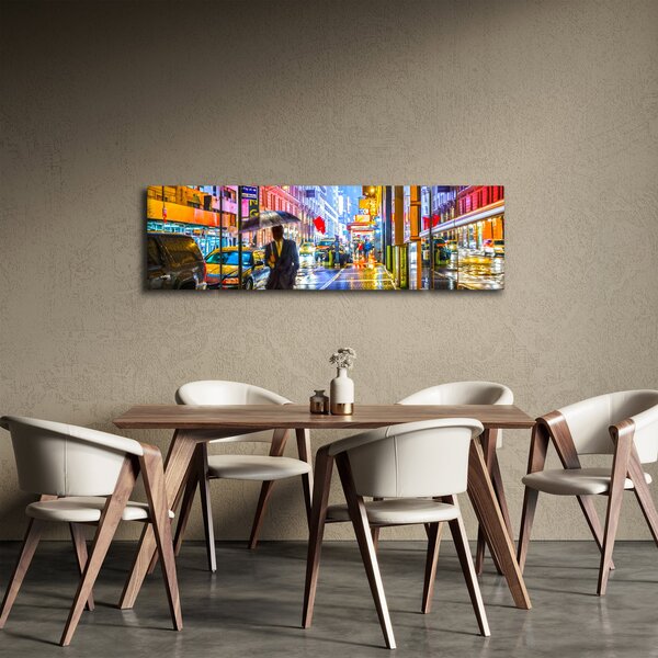 Obraz - Město v neonové záři (170x50 cm)