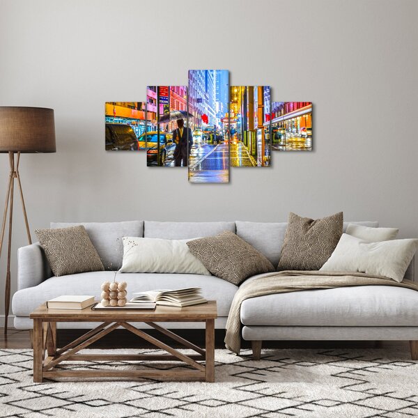 Obraz - Město v neonové záři (125x70 cm)