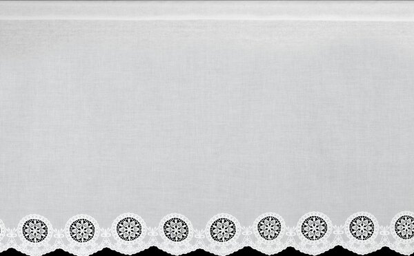 KRÁTKÁ ZÁCLONA NA PÁSCE LILA 150X40 CM BÍLÁ