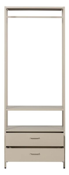 Béžová otevřená kovová šatní skříň 70x185x54 cm Ferris – WOOOD