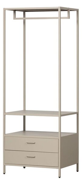 Béžová otevřená kovová šatní skříň 70x185x54 cm Ferris – WOOOD