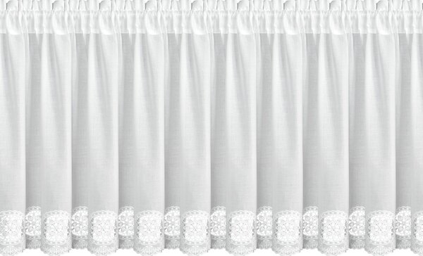 KRÁTKÁ ZÁCLONA NA PÁSCE LILA 150X40 CM BÍLÁ