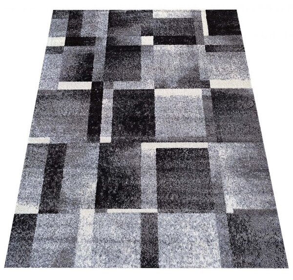 Kobercový ráj Kusový koberec moderní OTTO 09 Geometrický šedý Rozměr: 120x170 cm