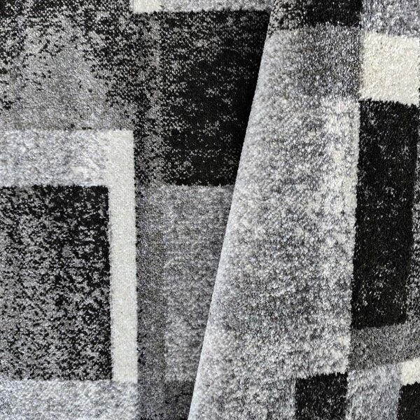 Kobercový ráj Kusový koberec moderní OTTO 09 Geometrický šedý Rozměr: 120x170 cm