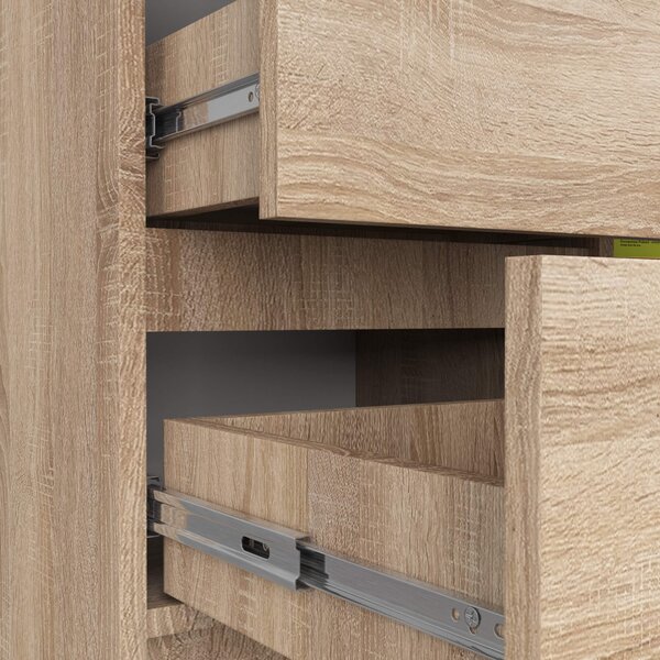 Ak furniture Komoda JERRY K 80 cm 1 dveře 3 zásuvky dub sonoma