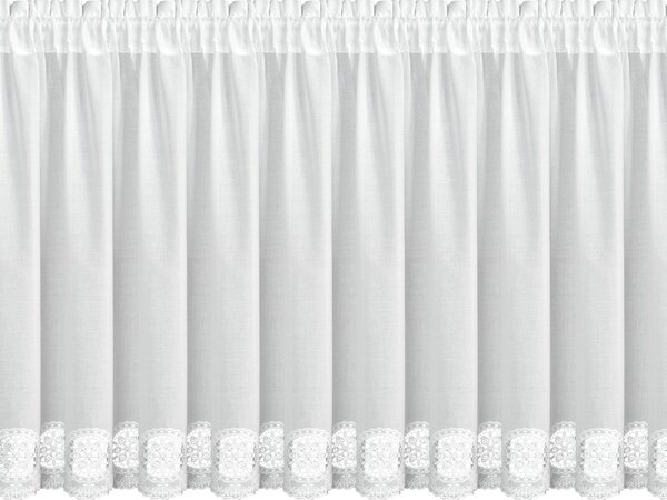 KRÁTKÁ ZÁCLONA NA PÁSCE LILA 150X70 CM BÍLÁ