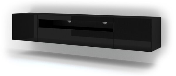 TV stolek/skříňka Aurinko 200 (lesklá černá)