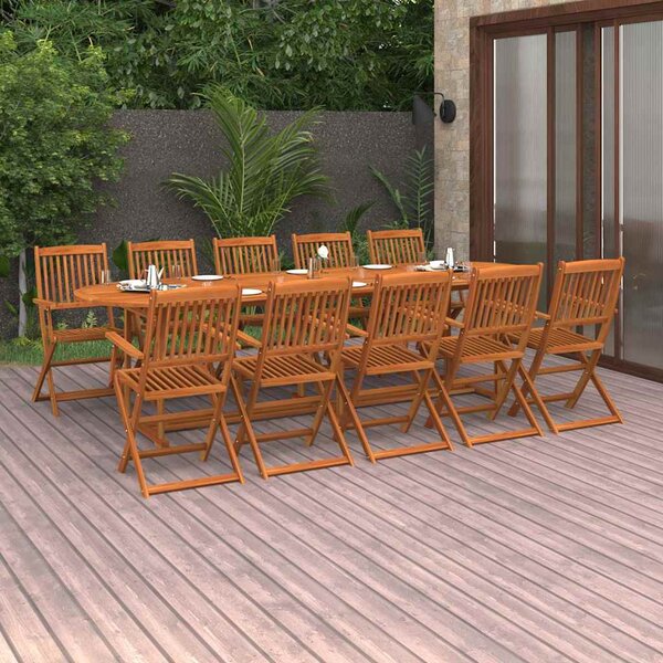 11dílný zahradní jídelní set 280x90x75cm masivní akáciové dřevo 3086978