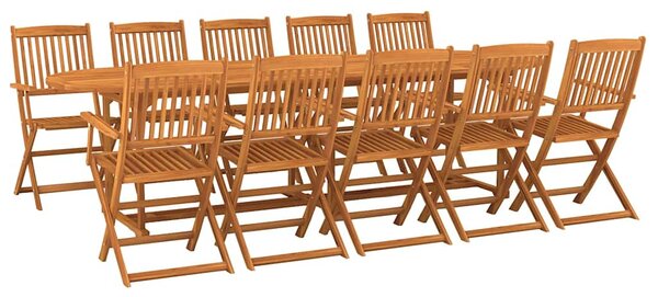 11dílný zahradní jídelní set 280x90x75cm masivní akáciové dřevo 3086978