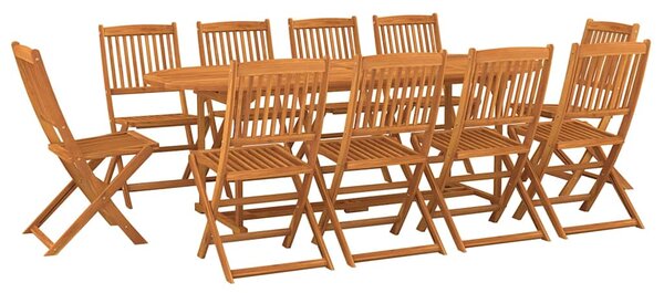 11dílný zahradní jídelní set 220x90x75cm masivní akáciové dřevo 3086977