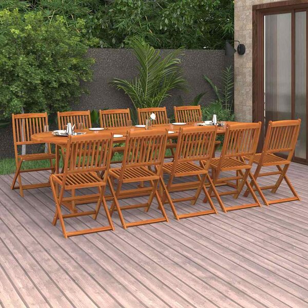 11dílný zahradní jídelní set 280x90x75cm masivní akáciové dřevo 3086980