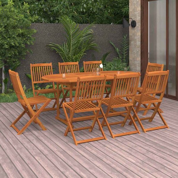 9dílný zahradní jídelní set 180x90x75 cm masivní akáciové dřevo 3086973
