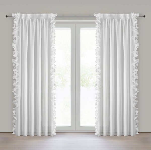 ZÁCLONA NA PÁSCE GABRIELA 140X270 CM BÍLÁ