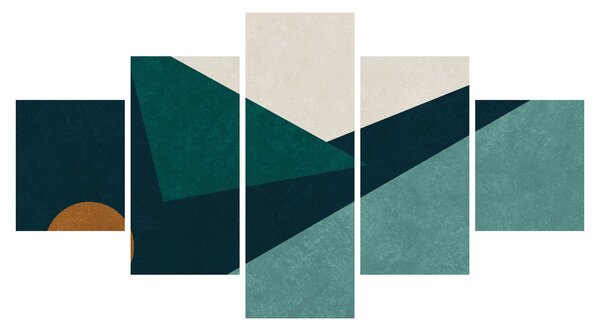 Obraz - Kubistická abstrakce (125x70 cm)