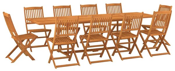 11dílný zahradní jídelní set 280x90x75cm masivní akáciové dřevo 3086992