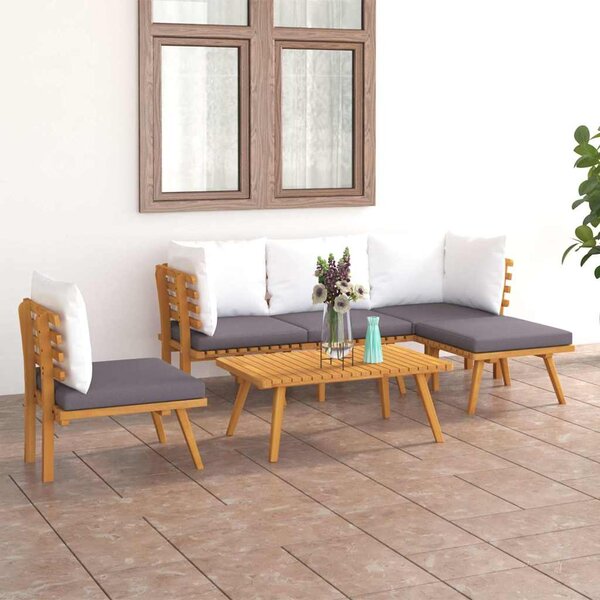 6dílná zahradní sedací souprava s poduškami masivní akácie 3087004