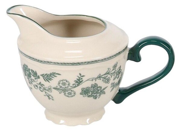 Zelená/slonovinová porcelánová konvička na mléko 180 ml Cyril – S|P Collection