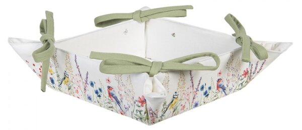 Bavlněný oboustranný košík na pečivo So Floral – 35x35x8 cm