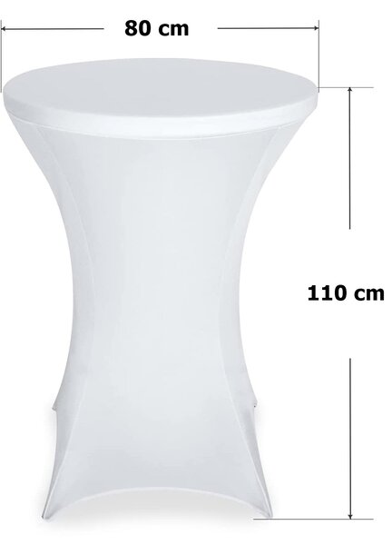Návlek na koktejlový stolek 80 cm – bílý