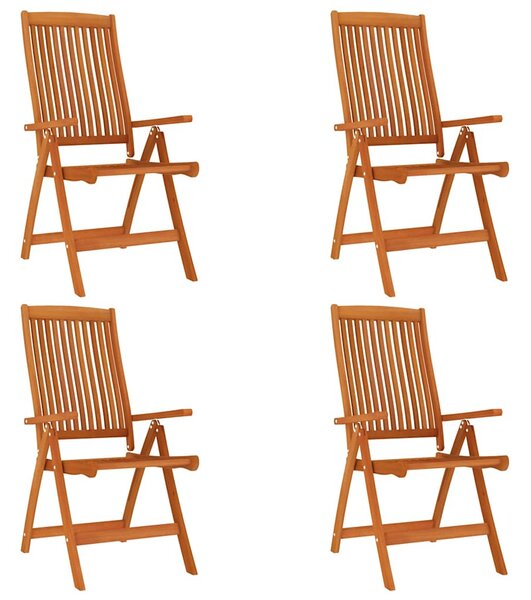 Skládací židle 4 ks, masivní dřevo, eukalyptus 3087344