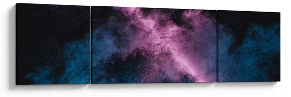 Obraz - Růžovo-modrý kouř (170x50 cm)