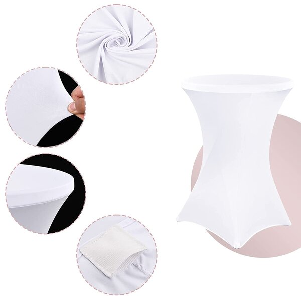 Návlek na koktejlový stolek 80 cm – bílý
