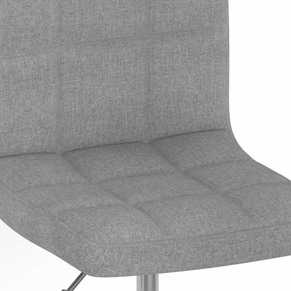 Otočné jídelní židle 4 ks světle šedé textil 3087448